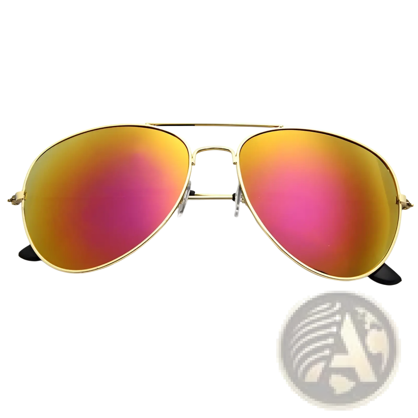 Classic Unisex Metal Aviator Sunglasses with Uv Protection