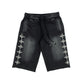 Commons Pearled Star Sweatshort Vintage Black