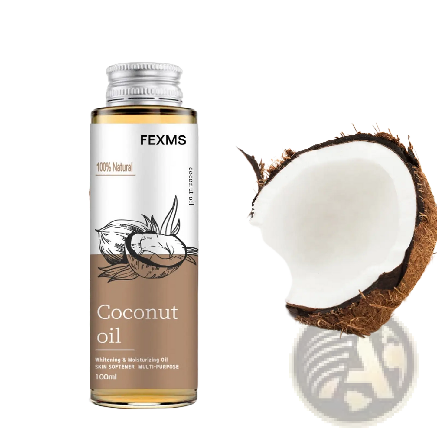 Coconut Essential Oil 100ml Skin Massage Glass Bottle