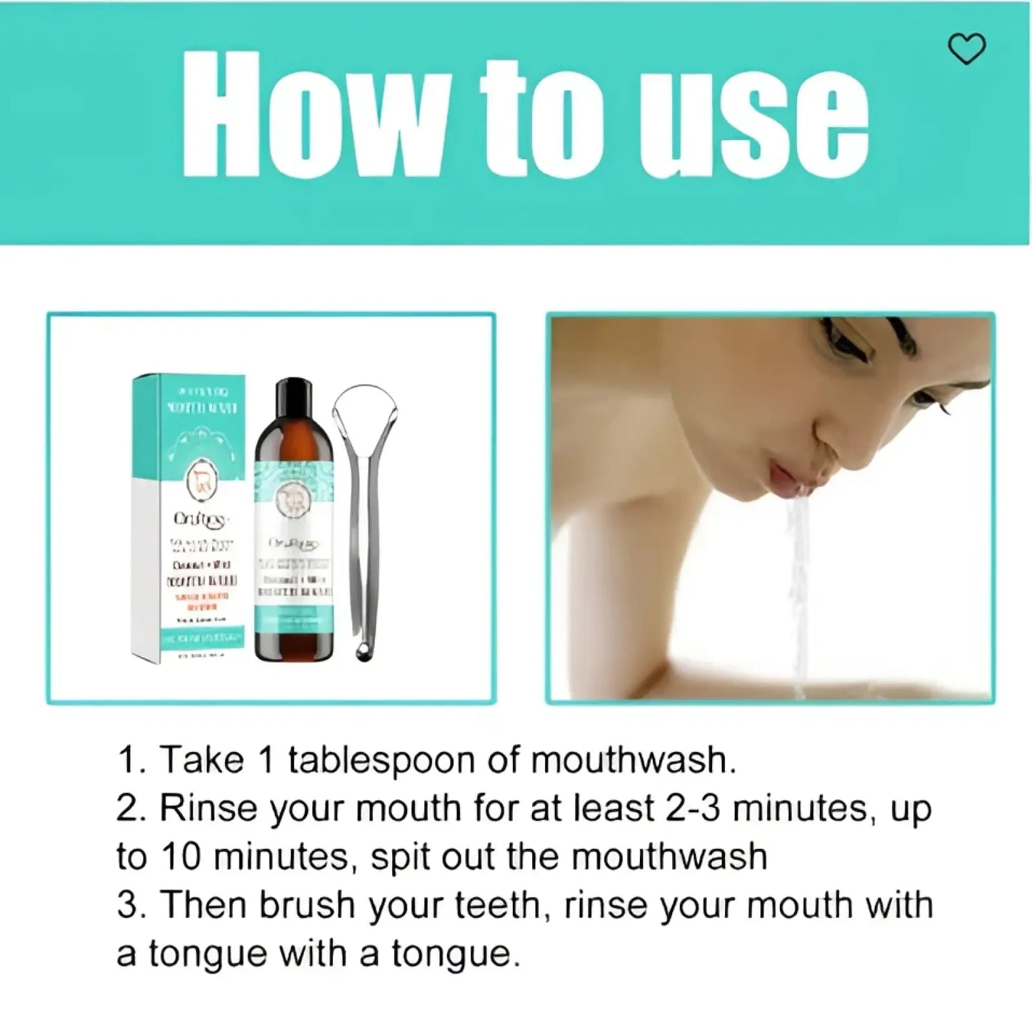 Coconut Mint Mouthwash Teeth Whitening Oral Care 50ml