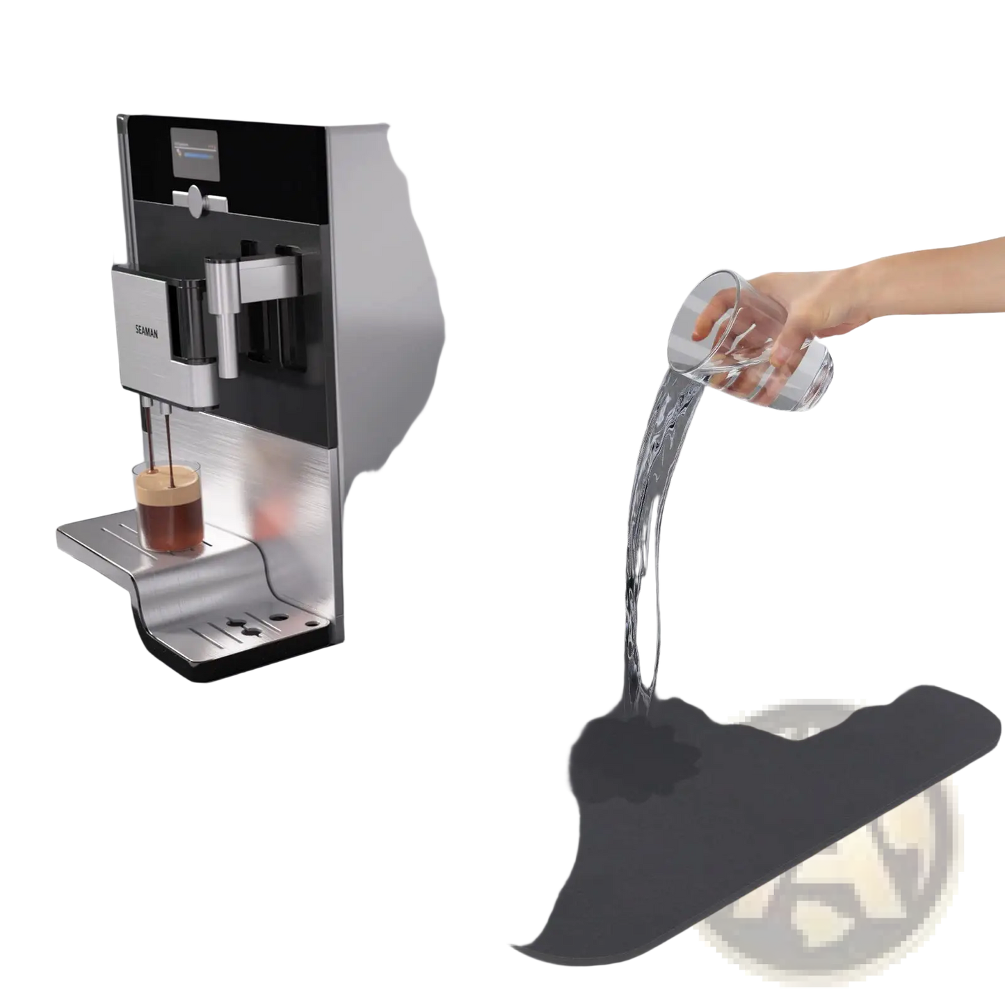 Coffee Bar Mat Super Absorbent Rubber Dish Drying Pad