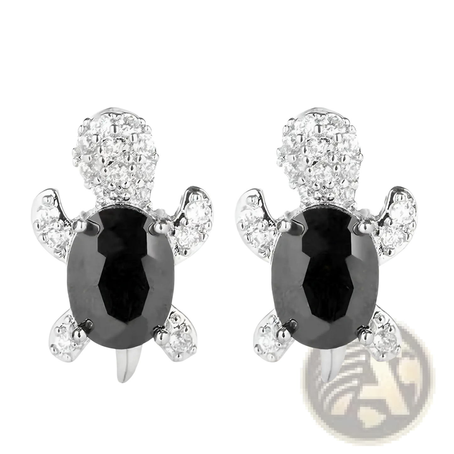 Colorful Crystal Turtle Stud Earring Set