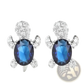 Colorful Crystal Turtle Stud Earring Set