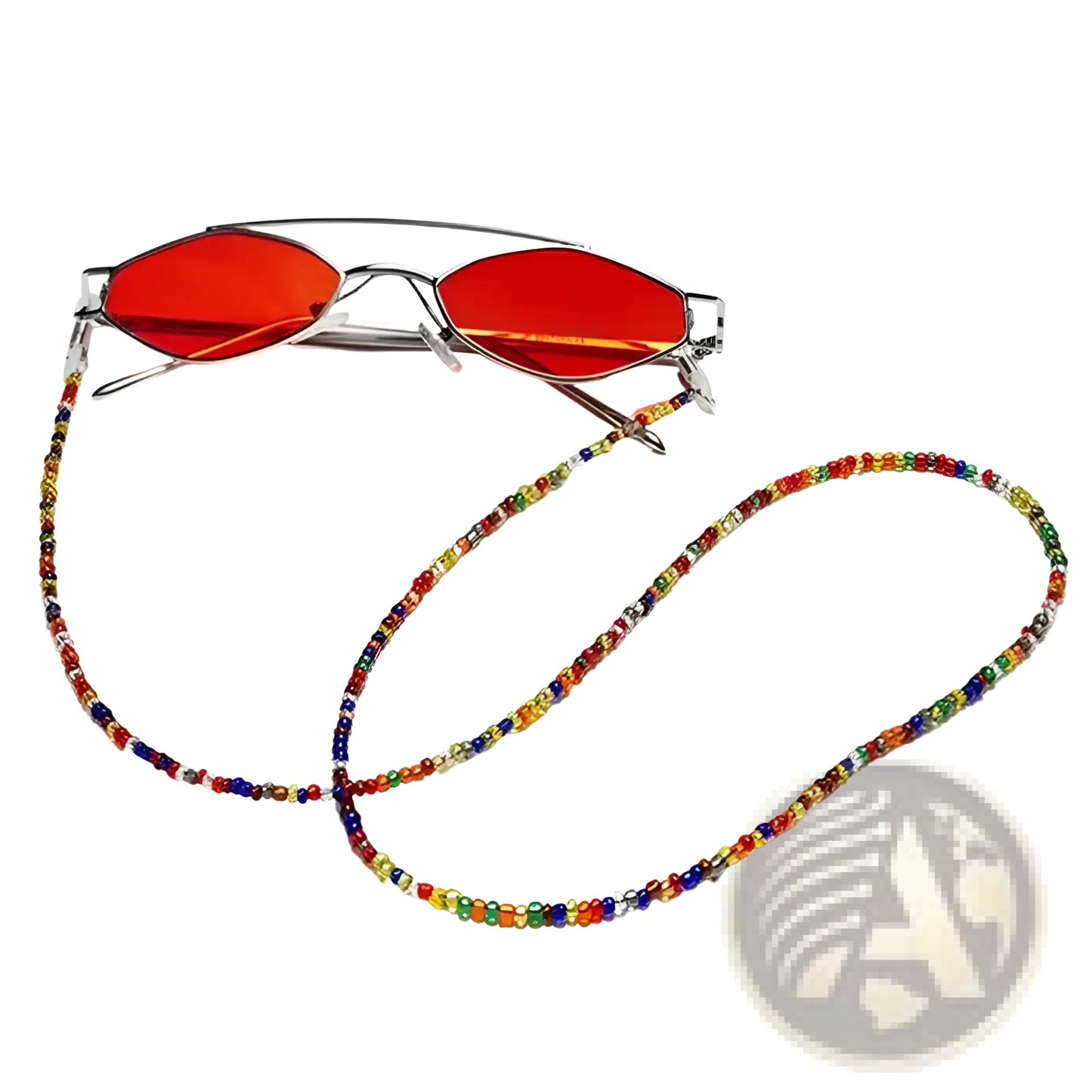 Colorful Rainbow Beaded Eyeglass and Mask Lanyard Chain