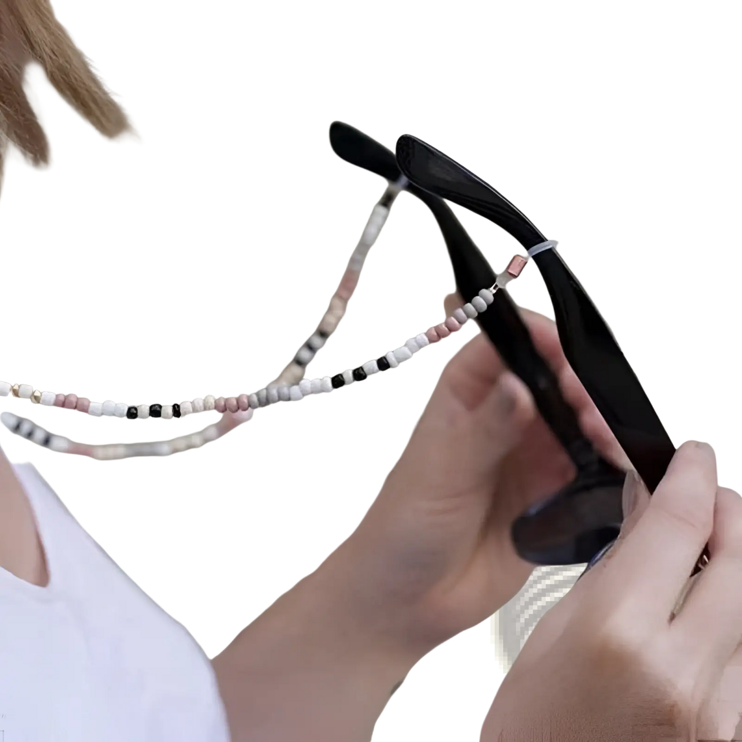 Colorful Rainbow Beaded Eyeglass and Mask Lanyard Chain