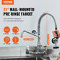 Commercial Faucet with Pre-rinse Sprayer and 12-inch Spout