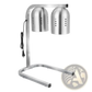 Commercial Food Heat Lamp Dual Head Stainless Steel