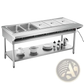 Commercial Food Warmer 5 Pan Steam Table Cart