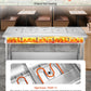 Commercial Food Warmer 5 Pan Steam Table Cart