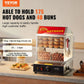 Commercial Hot Dog Steamer and 28.5qt Bun Warmer Case