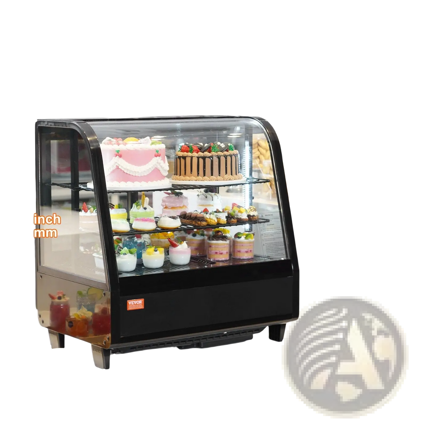 Commercial Refrigerated Pastry Display Case 3.5 Cu.ft