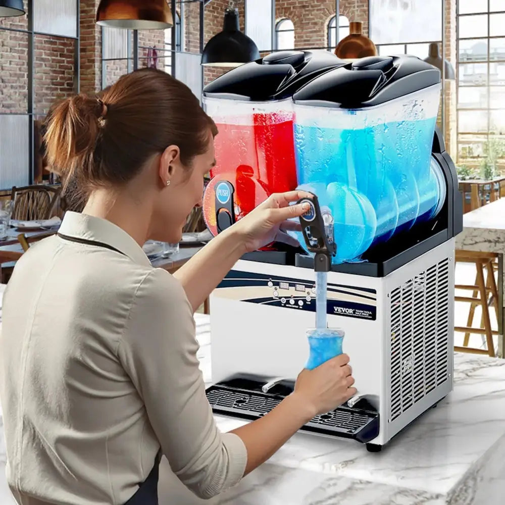 Dual Tank 15l Commercial Slushy and Frozen Drink Machine