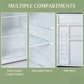 Compact 3.2 Cu. Ft. Stainless Steel Mini Fridge with Freezer