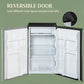 Compact 3.2 Cu. Ft. Stainless Steel Mini Fridge with Freezer