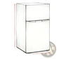 Compact Two Door Mini Fridge with Freezer and Adjustable Shelves