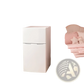 Compact Two Door Mini Fridge with Freezer and Adjustable Shelves