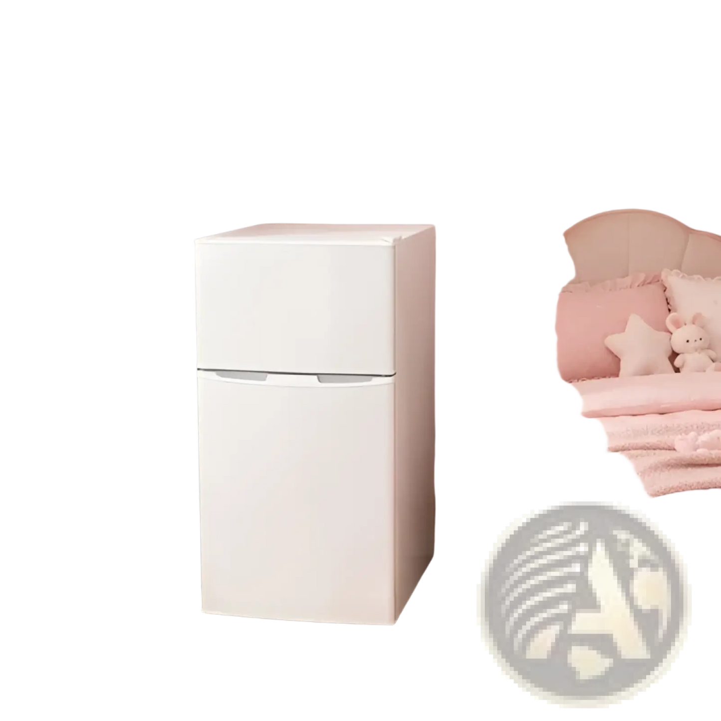 Compact Two Door Mini Fridge with Freezer and Adjustable Shelves