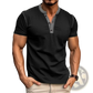 Contrast Trim Short Sleeve Henley Polo Shirt