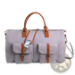 Convertible Leather Travel Garment Bag with Shoe Pocket