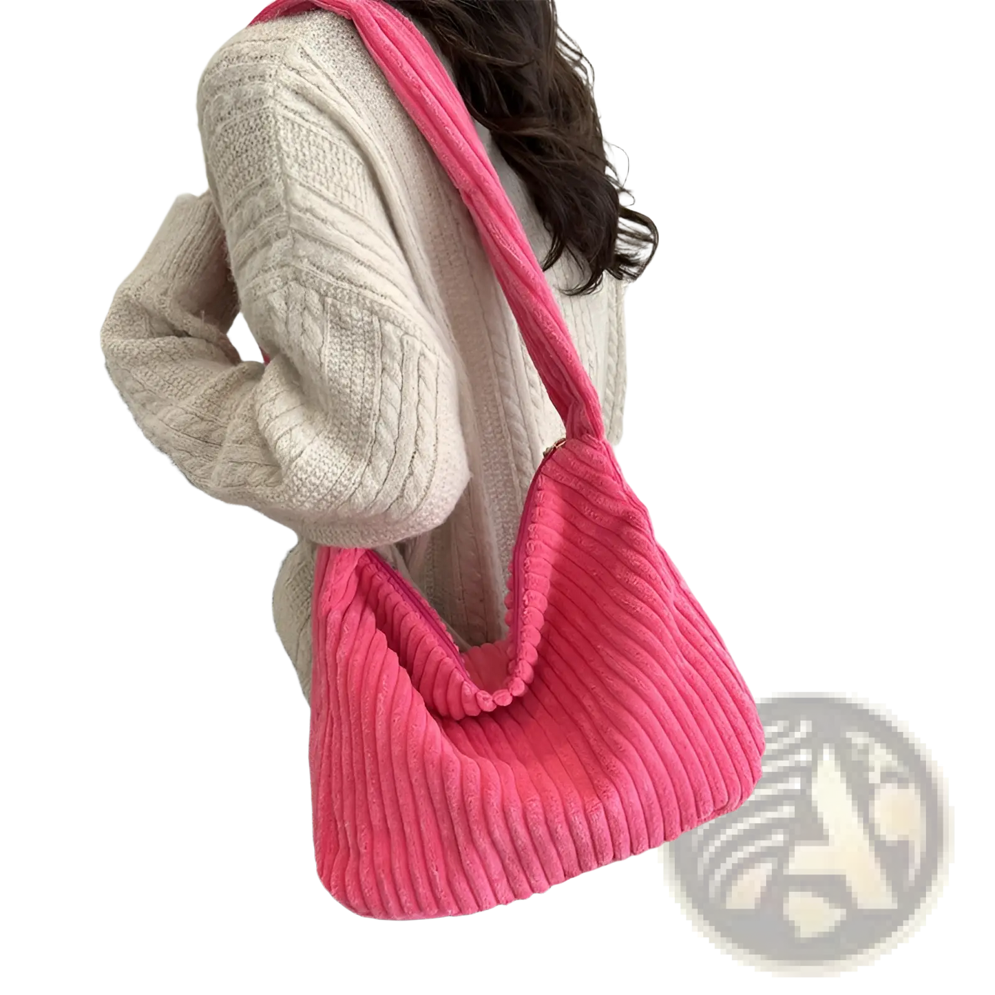 Corduroy Shoulder Tote Bag Minimalist Streetwear Bag