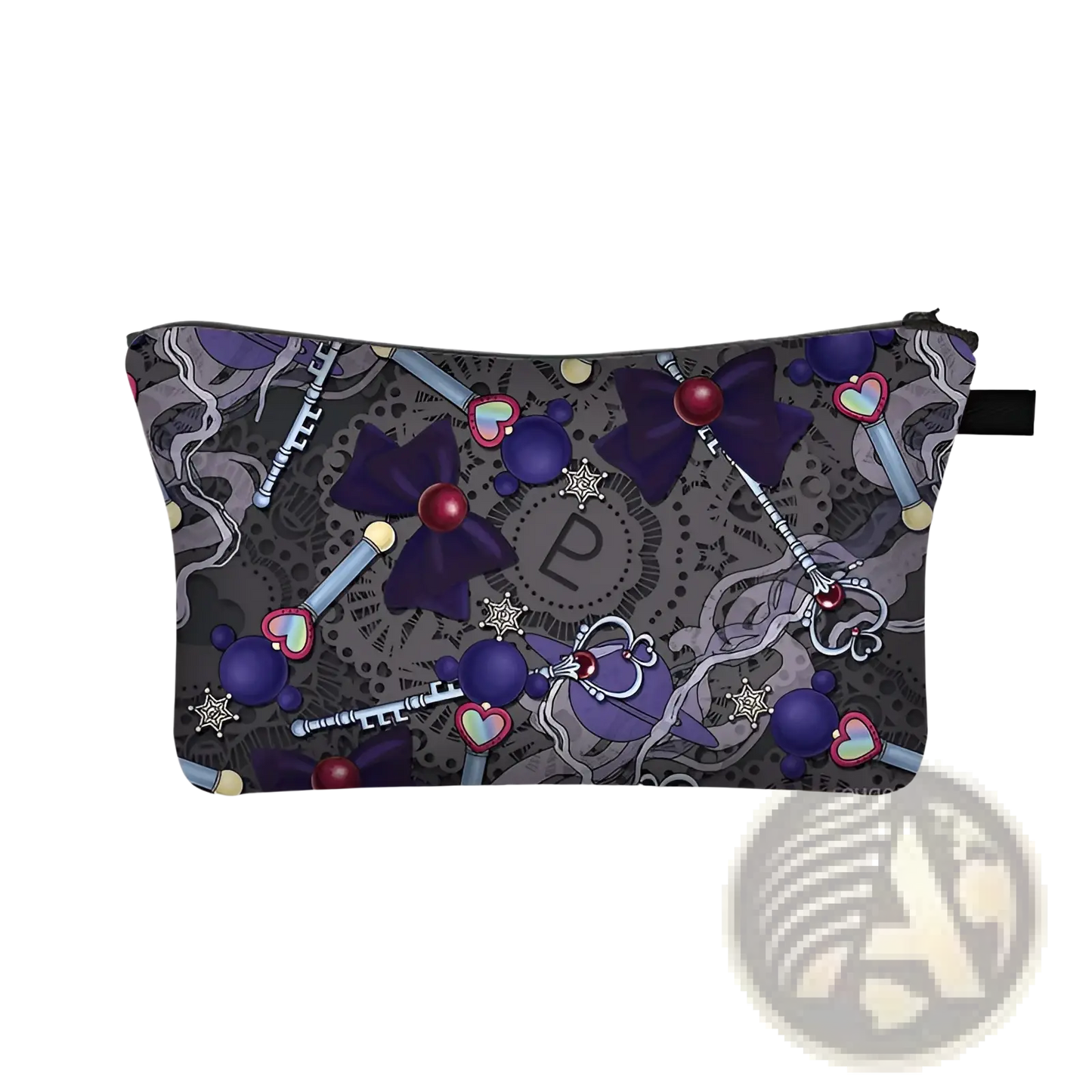 Cosmetic Bag Whimsical Bow and Lace Travel Clutch
