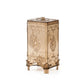 Ornate Embossed Amber Glass Cosmetic Storage Box