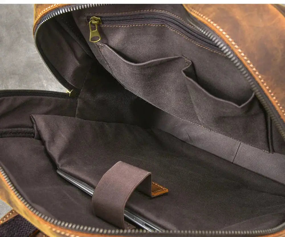 Vintage Crazy Horse Leather Adventure Backpack