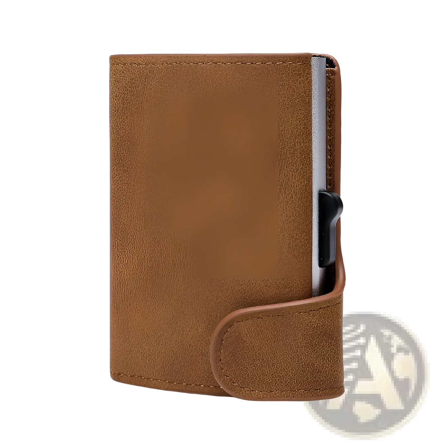 Crazy Horse Leather Metal Card Case Wallet
