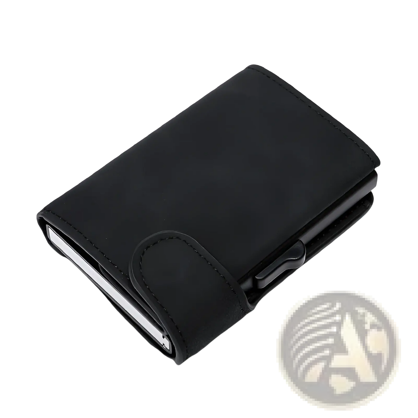Crazy Horse Leather Metal Card Case Wallet