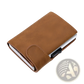 Crazy Horse Leather Metal Card Case Wallet
