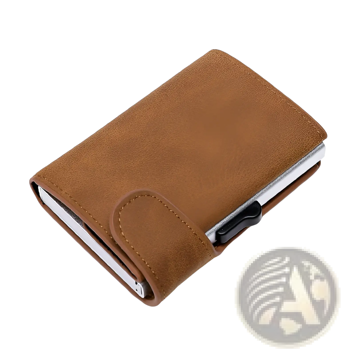 Crazy Horse Leather Metal Card Case Wallet