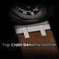 Premium Crazy Horse Leather Watch Strap with Silver Buckle