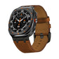 Premium Crazy Horse Leather Watch Strap with Silver Buckle