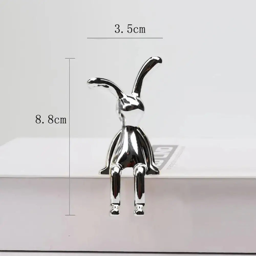 Minimalist Golden Long Eared Rabbit Figurine Decor