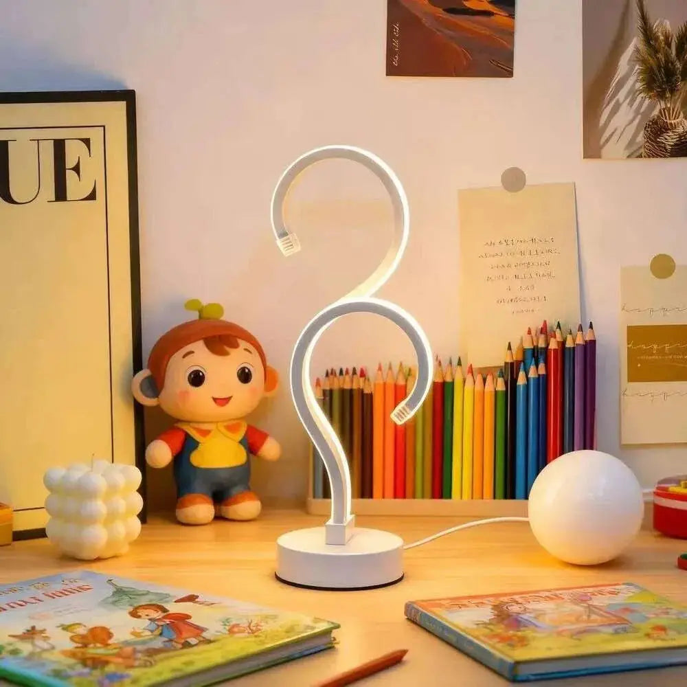 Modern Question Mark Led Desk Lamp with 3 Color Modes