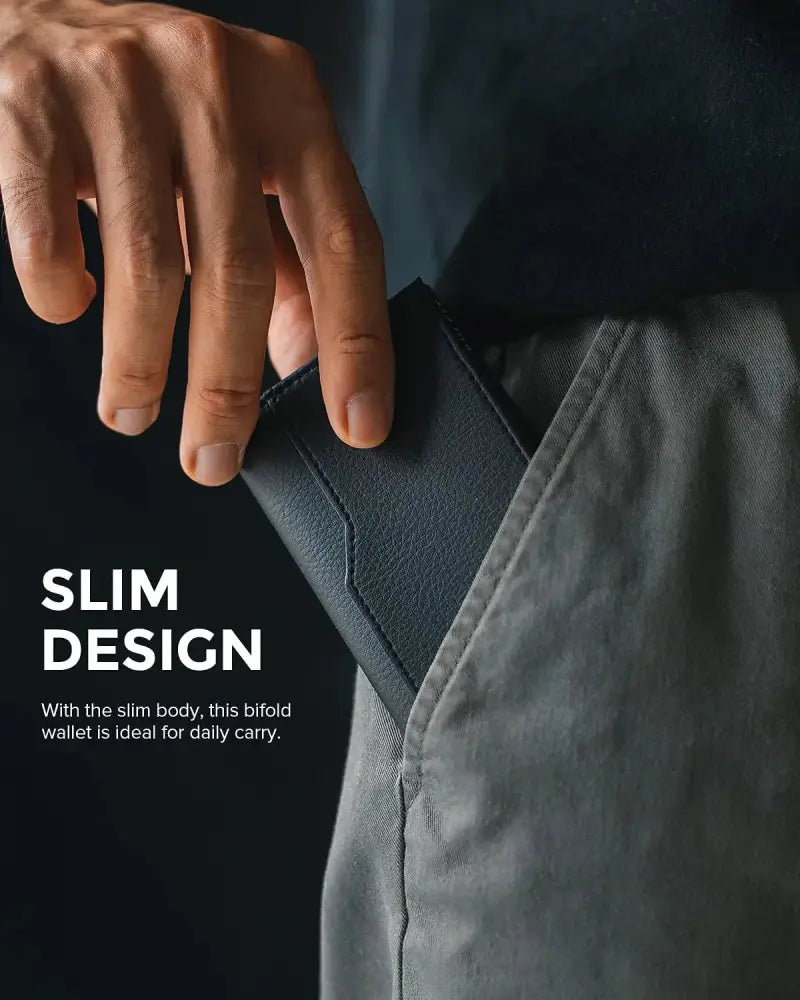 Rfid Blocking Patterned Leather Slim Wallet