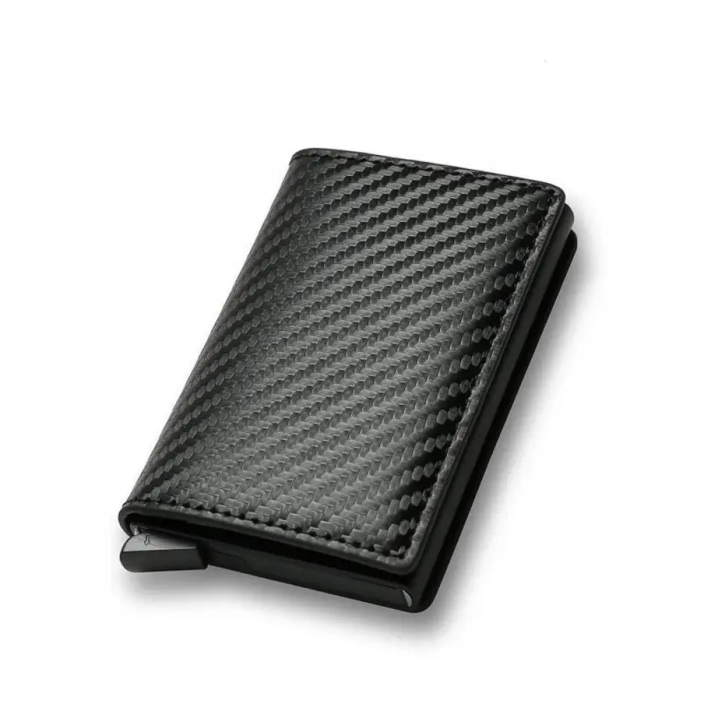 Smart Minimalist Rfid Carbon Fiber Card Holder Wallet