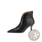 Croc Embossed Leather Stiletto Ankle Boots