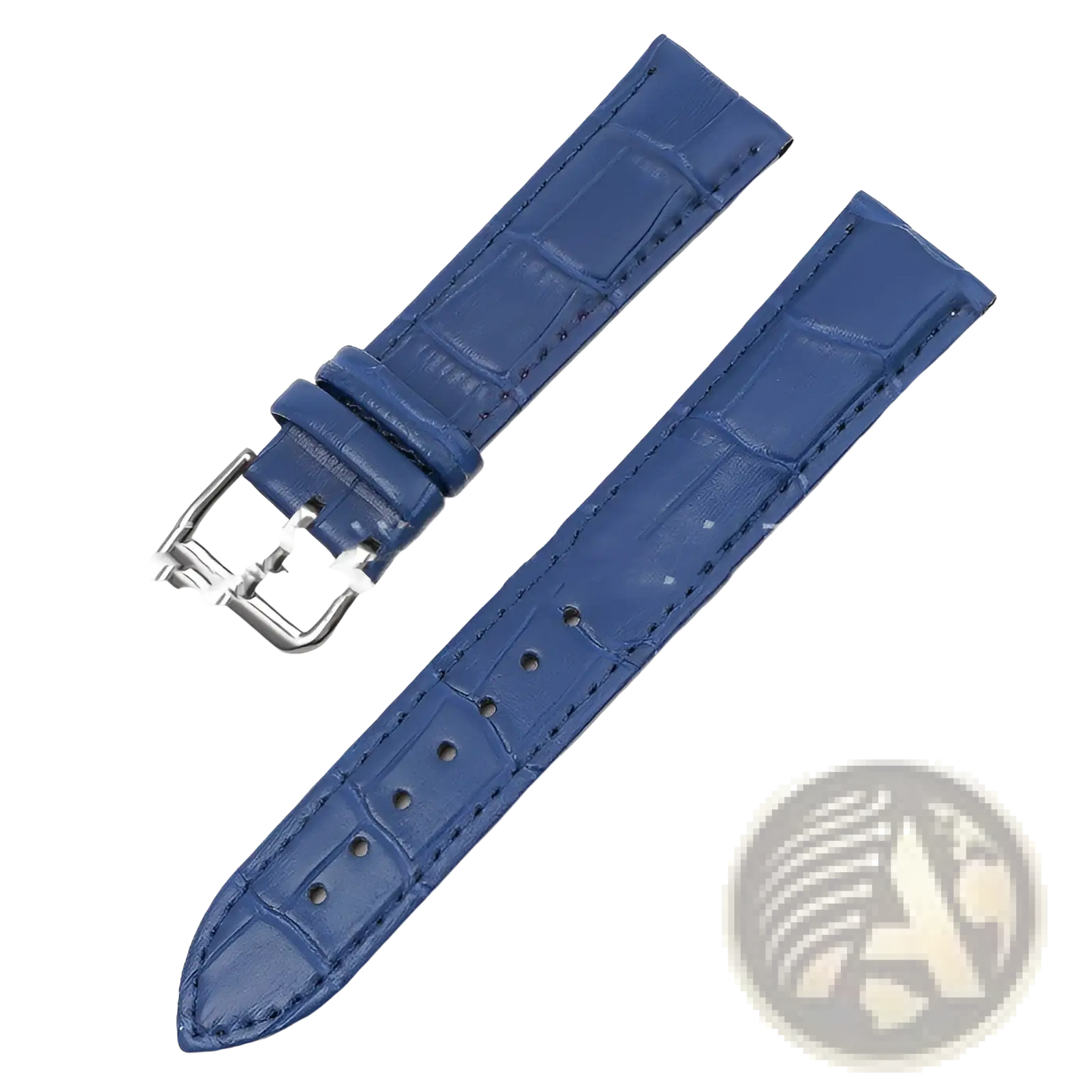 Crocodile Leather Watch Strap Set with Buckle
