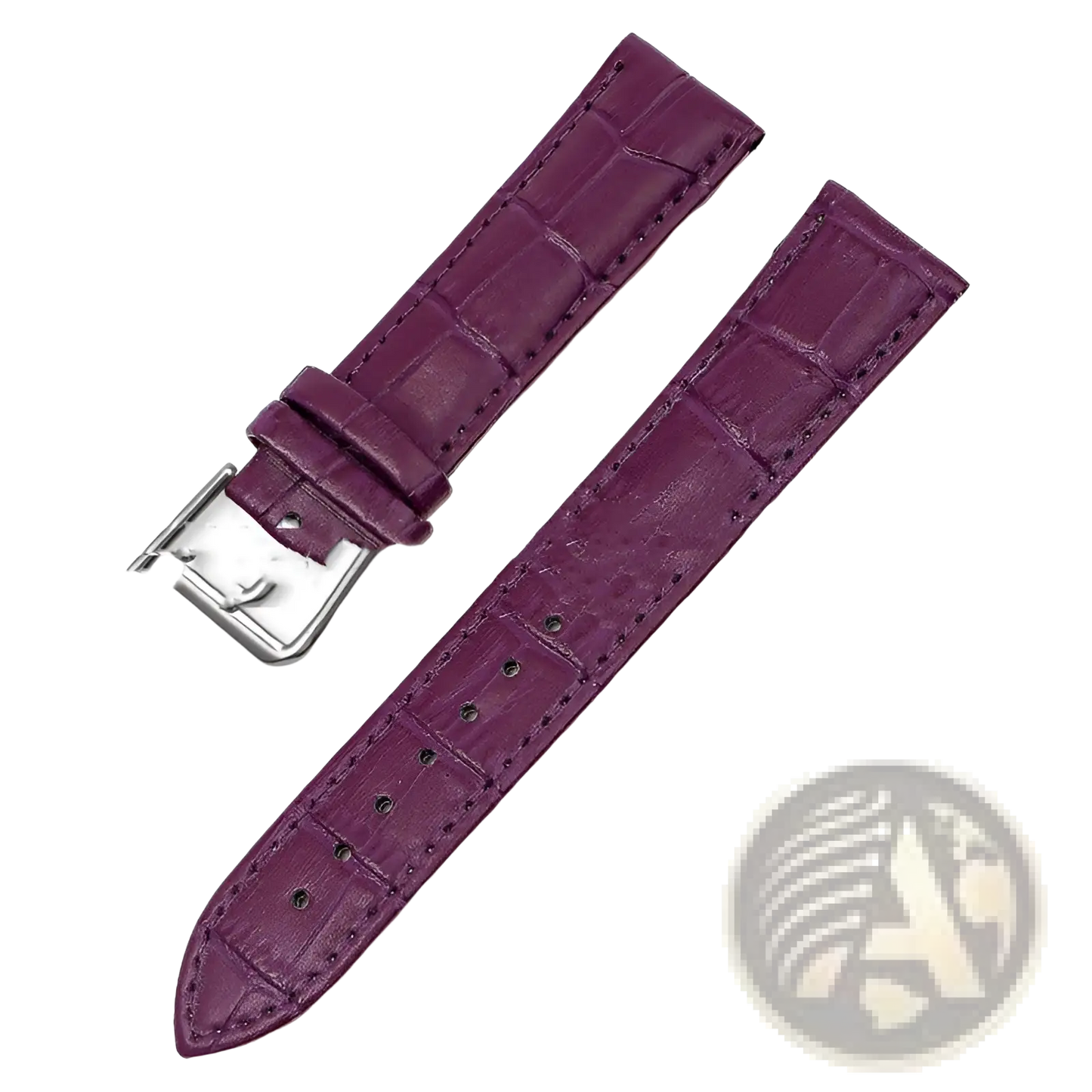 Crocodile Leather Watch Strap Set with Buckle