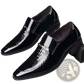 Crocodile Patent Leather Men's Loafers with Buckle