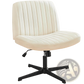 Cross Legged Office Chair Wide Swivel Armless Desk Chair