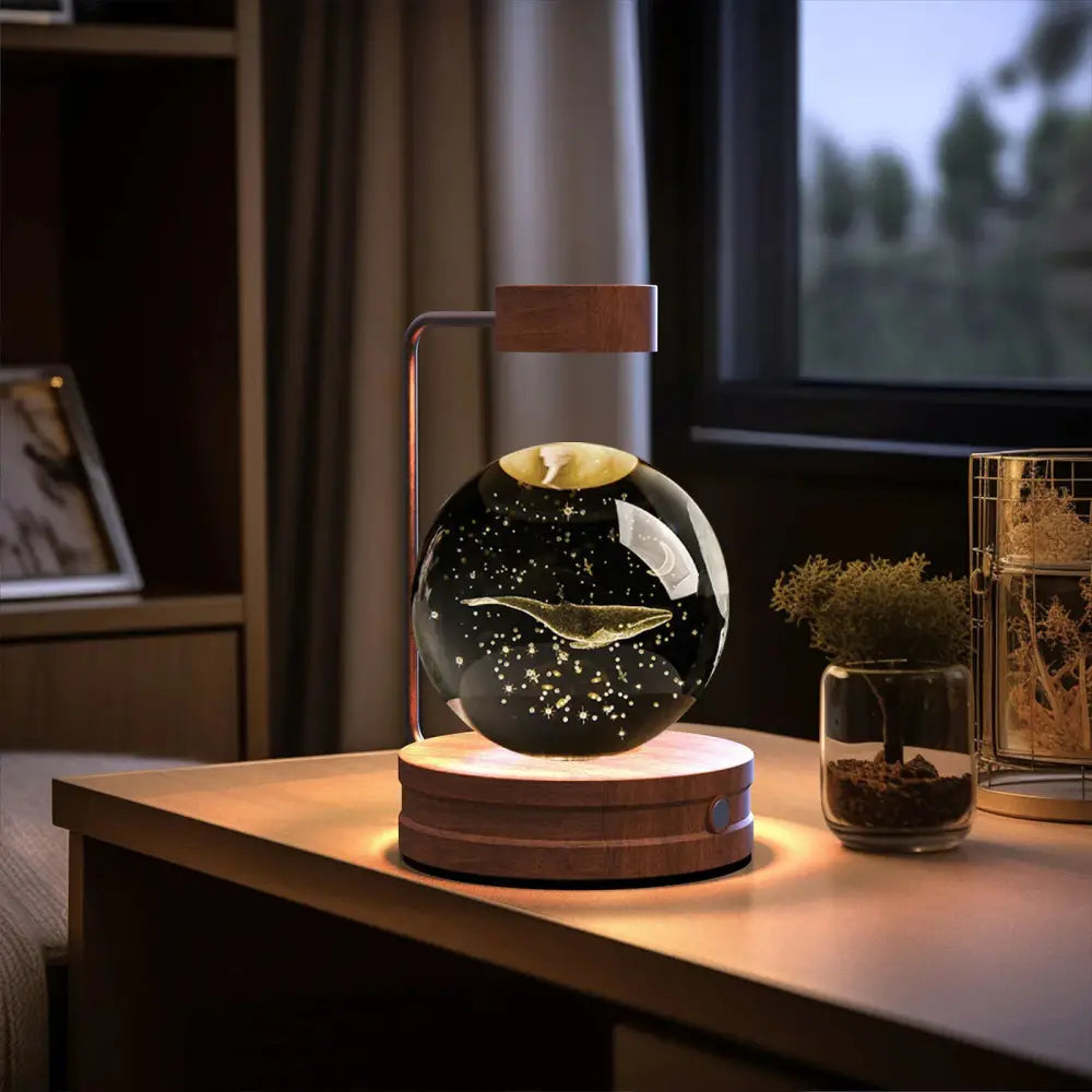 3d Crystal Ball Dinosaur Night Light Usb Bedside Lamp
