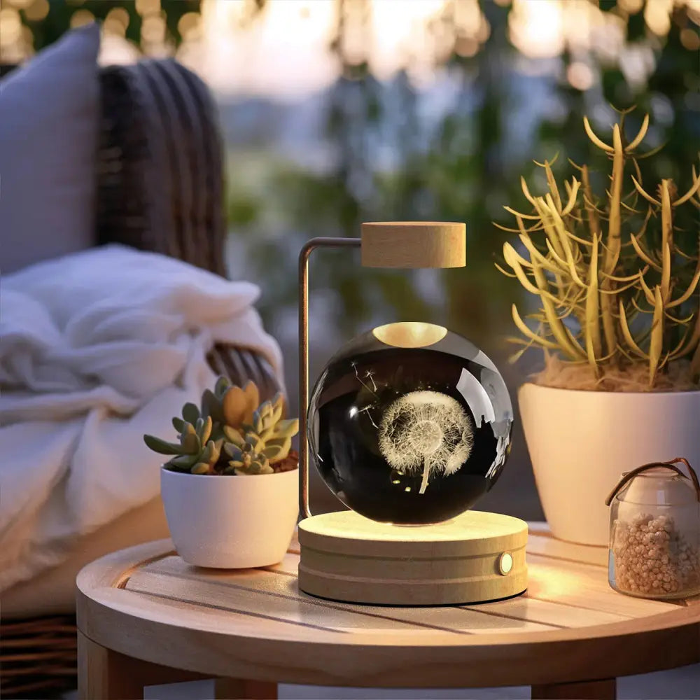 3d Crystal Ball Dinosaur Night Light Usb Bedside Lamp