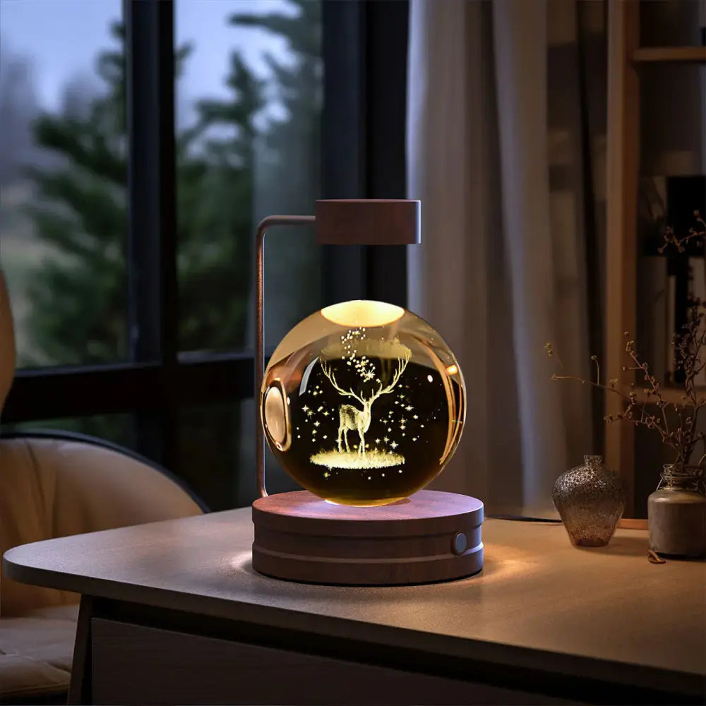 3d Crystal Ball Dinosaur Night Light Usb Bedside Lamp