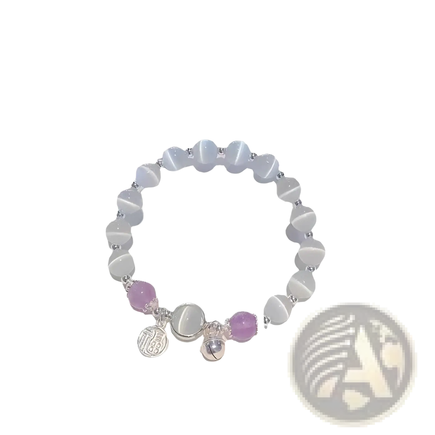 Crystal Butterfly Cat’s Eye Bead Bracelet