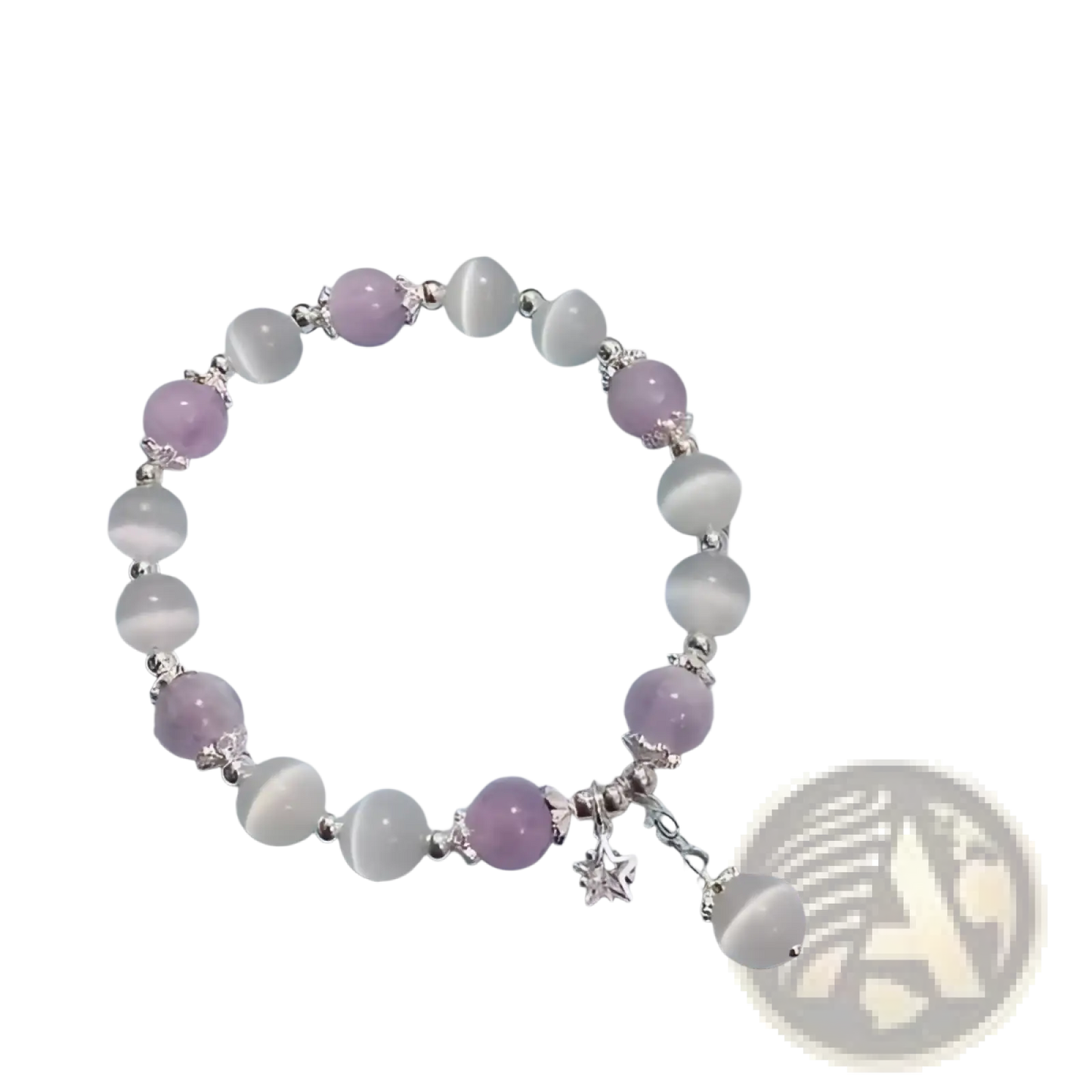 Crystal Butterfly Cat’s Eye Bead Bracelet
