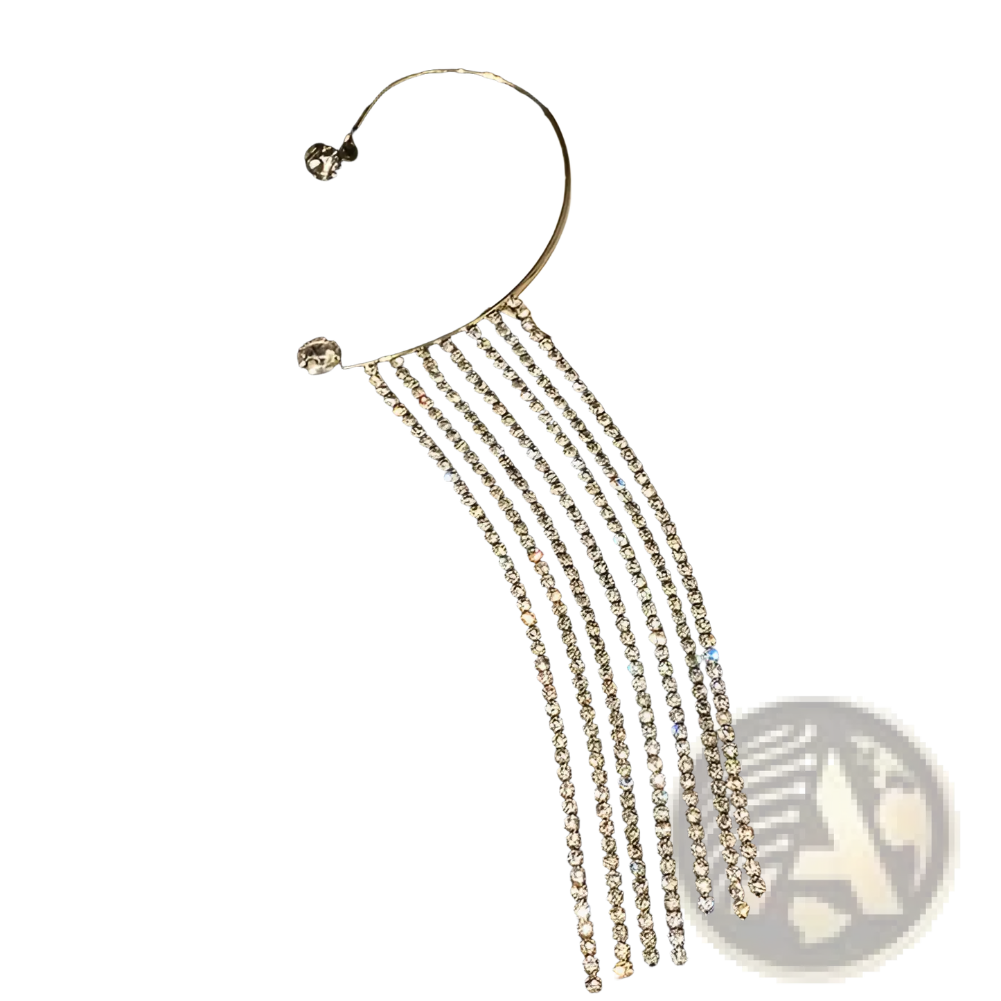 Crystal Tassel 14k Gold Plated Long Drop Earrings