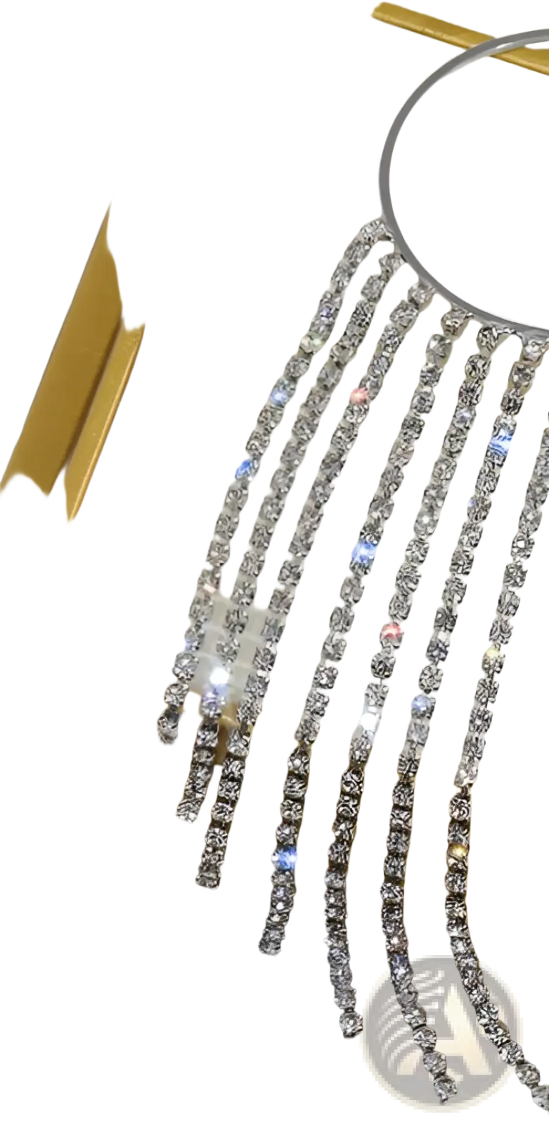 Crystal Tassel 14k Gold Plated Long Drop Earrings