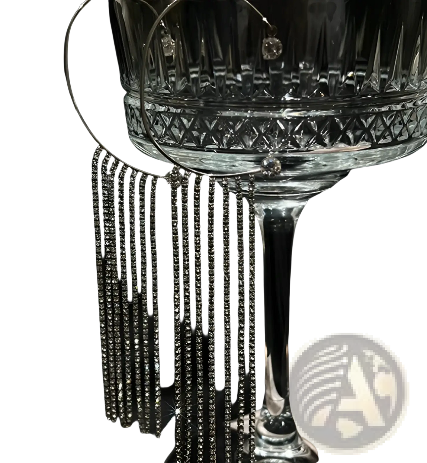 Crystal Tassel 14k Gold Plated Long Drop Earrings